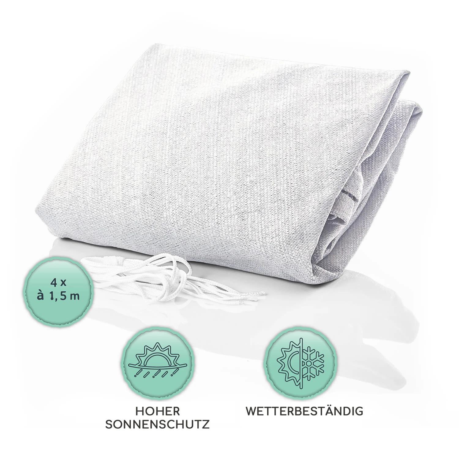 Rechteckiges Sonnensegel 3x4 M Befestigungsringe PE Luftdurchlässig 5 Rechteckiges Sonnensegel 3x4 M Befestigungsringe PE Luftdurchlässig – Bild 5