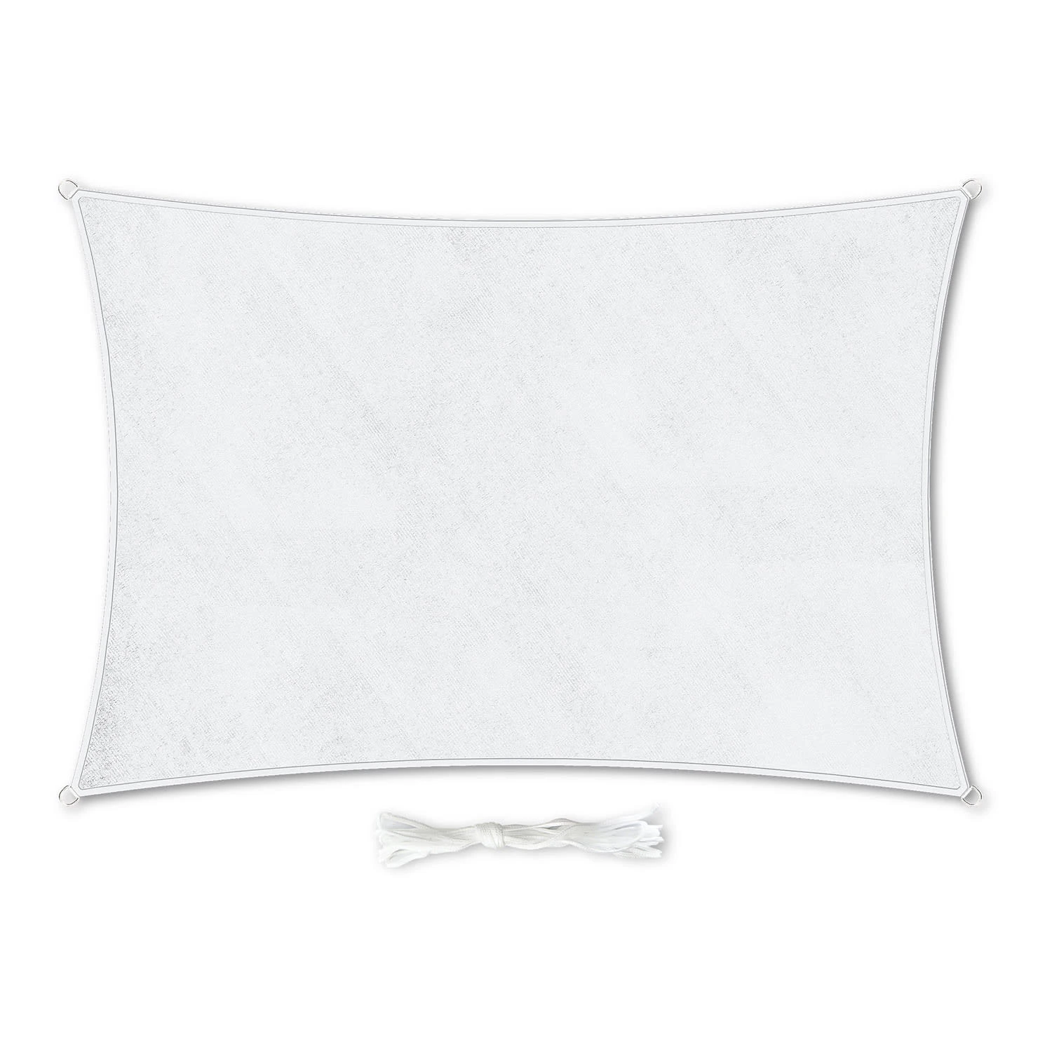 Rechteckiges Sonnensegel 3x4 M Befestigungsringe PE Luftdurchlässig 1 Rechteckiges Sonnensegel 3x4 M Befestigungsringe PE Luftdurchlässig