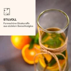 Glaskaraffe Mit Bambusdeckel Borosilikatglas Hitzebeständig -Einrichtungsgeschäft 10038230 de 0006 logo