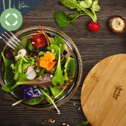 Glasschüssel 865 Ml Bambusdeckel Verschließbar BPA-frei Größe S -Einrichtungsgeschäft 10038272 yy 0006 logo