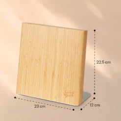 Messerblock Schräg, Magnetisch, Für 4-6 Messer, Bambus, Edelstahl -Einrichtungsgeschäft 10038281 yy 0006 logo