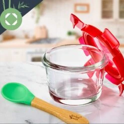 Babygläser 6er-Set Bunte Deckel Luftdichter Verschluss Geschmacksecht -Einrichtungsgeschäft 10038298 yy 0005 logo