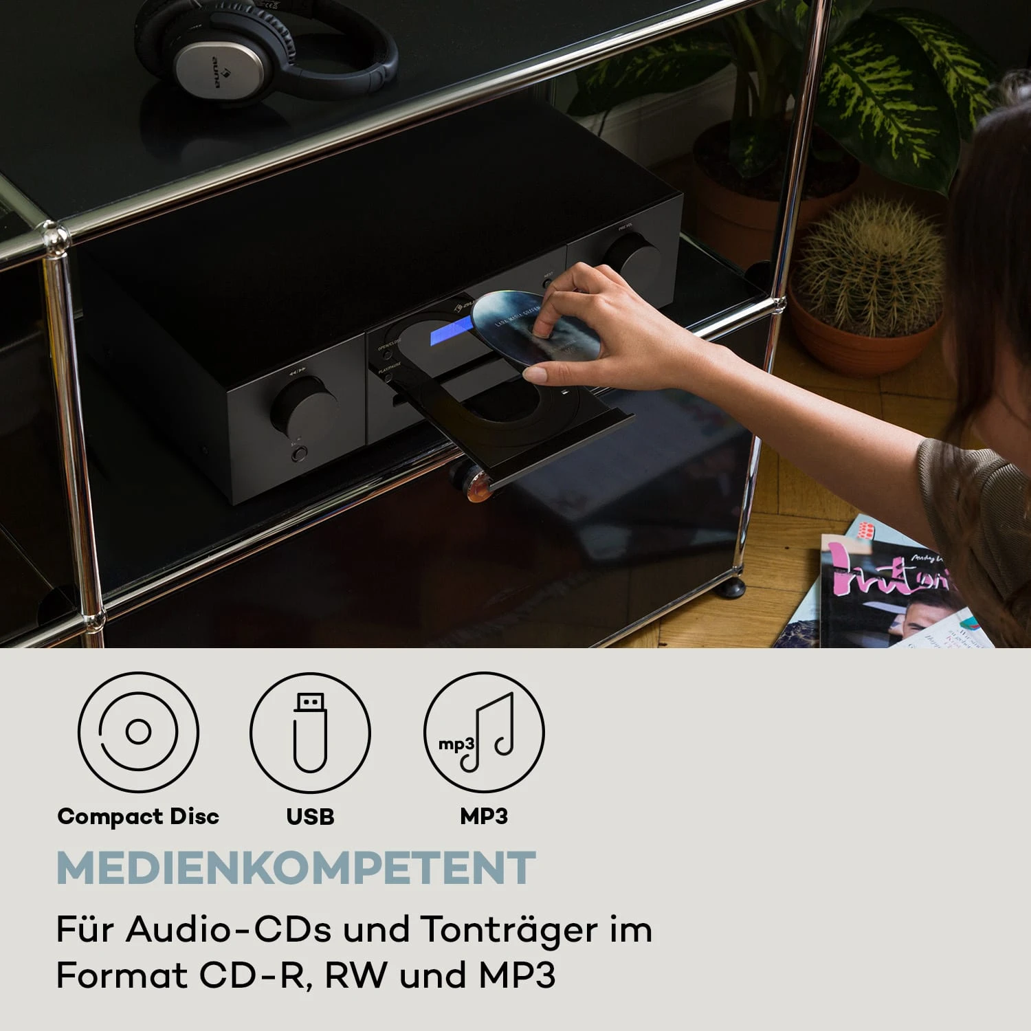 CD-1000 DG CD-Player USB MP3 Fernbedienung LED-Display Aluminium 5 CD-1000 DG CD-Player USB MP3 Fernbedienung LED-Display Aluminium – Bild 5
