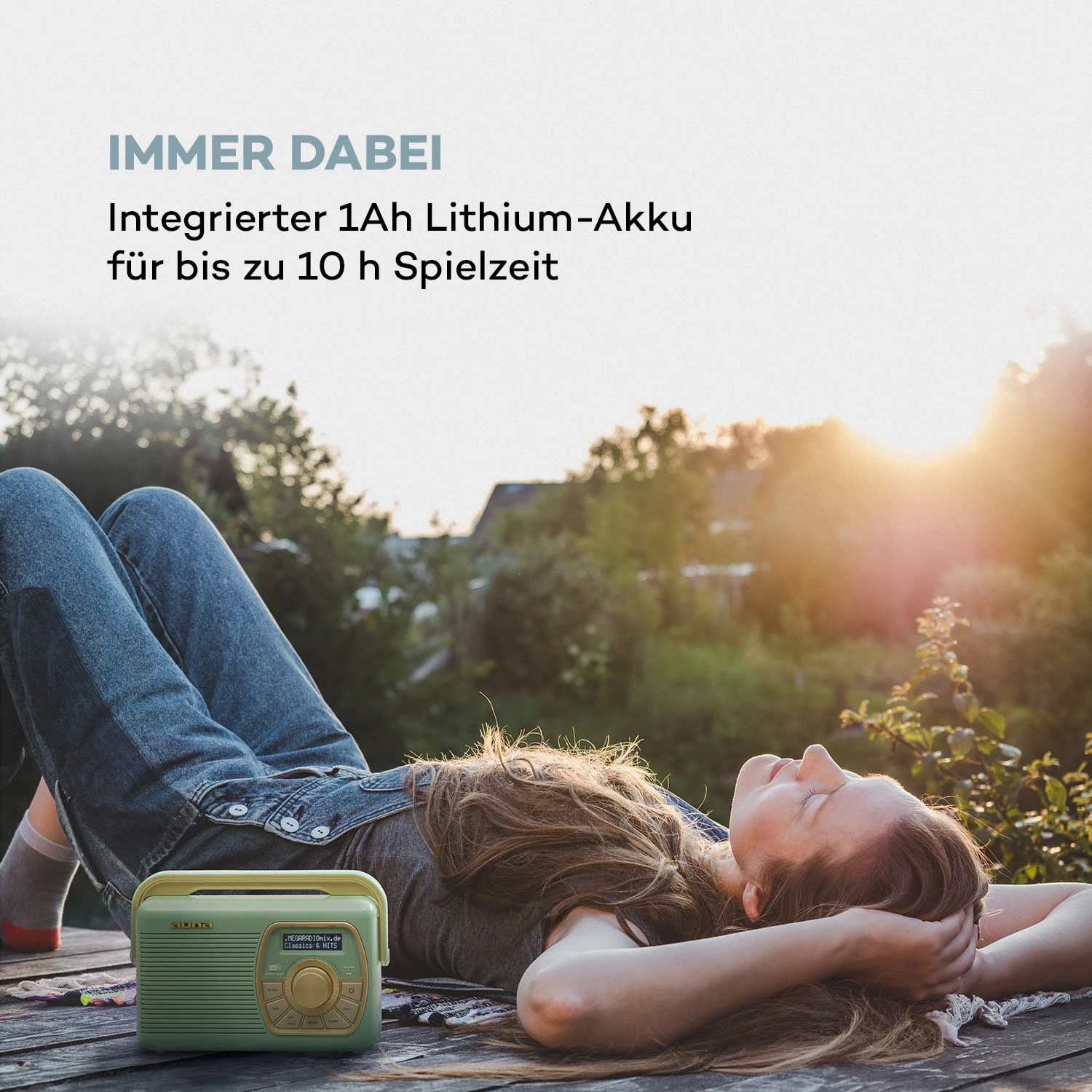 Buddy Digitalradio DAB/DAB+/UKW Bluetooth 5.0 AUX 1Ah-Akku Mobil Retro 5 Buddy Digitalradio DAB/DAB+/UKW Bluetooth 5.0 AUX 1Ah-Akku Mobil Retro – Bild 5