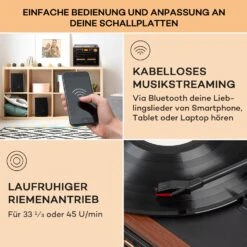 388-DAB+ Stereoanlage 20W Max. Vinyl CD Kassette BT FM/DAB+ USB SD -Einrichtungsgeschäft 10038373 de 0004 usp
