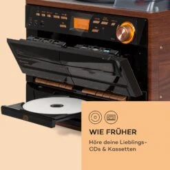 388-DAB+ Stereoanlage 20W Max. Vinyl CD Kassette BT FM/DAB+ USB SD -Einrichtungsgeschäft 10038373 de 0006 usp