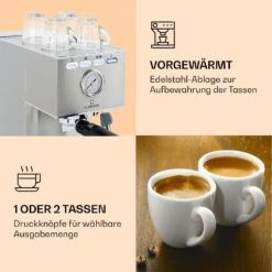 Pausa Espressomaker 1350 Watt 20 Bar Druck Wassertank: 1,4 Liter Edelstahl -Einrichtungsgeschäft 10038393 de 0004 logo
