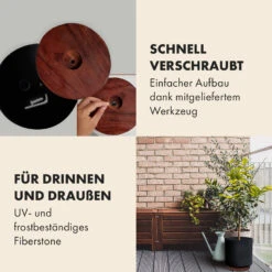 Enspijk Blumentöpfe Walnussholz Polystone Handgemacht 2 Größen -Einrichtungsgeschäft 10038463 de 0004 usp