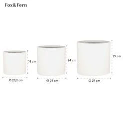 Gendt Pflanztopf Übertopf 3er-Set 3 Größen S/M/L Faserstein In/Outdoor -Einrichtungsgeschäft 10038475 yy 0005 usp