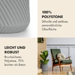 Heusden Blumentopf Polystone Pflanzenfreundlich Handgemacht -Einrichtungsgeschäft 10038483 de 0003 usp