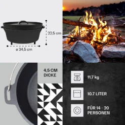 Galloway Dutch Oven 12.0 BBQ-Topf Gusseisen Standfüße Größe XL / 12 Qt 10 Galloway Dutch Oven 12.0 BBQ-Topf Gusseisen Standfüße Größe XL / 12 Qt -Einrichtungsgeschäft 10038587 de 0004 usp