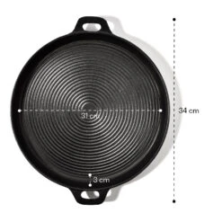 Canadienne Runde Grillpfanne Geriffelt 35 X 3 Cm (ØxH) Gusseisen -Einrichtungsgeschäft 10038592 yy 0005 logo