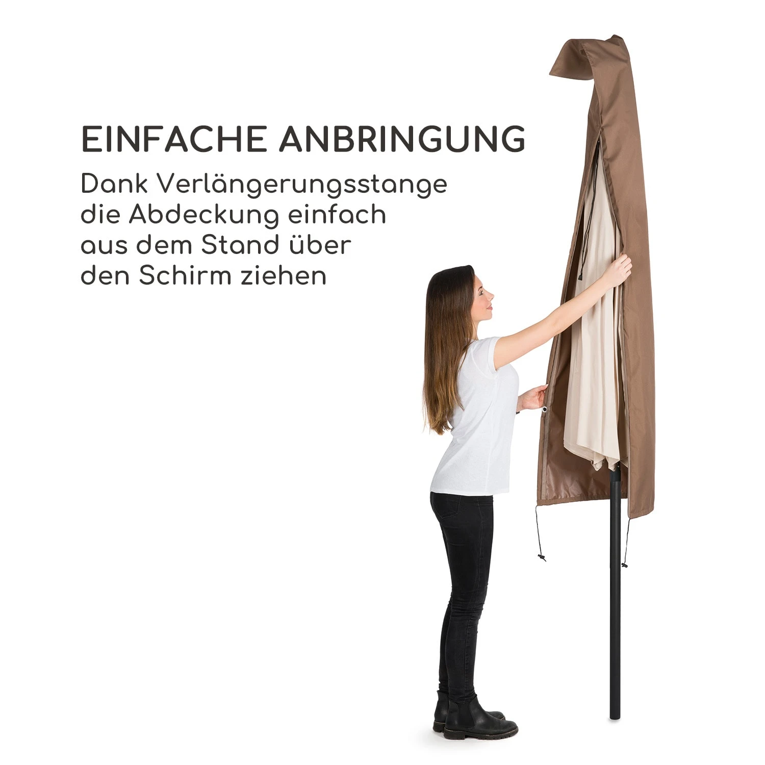 Shield Premium Schutzhülle Sonnenschirm Bis Ø 300 Cm UV-beständig 4 Shield Premium Schutzhülle Sonnenschirm Bis Ø 300 Cm UV-beständig – Bild 4