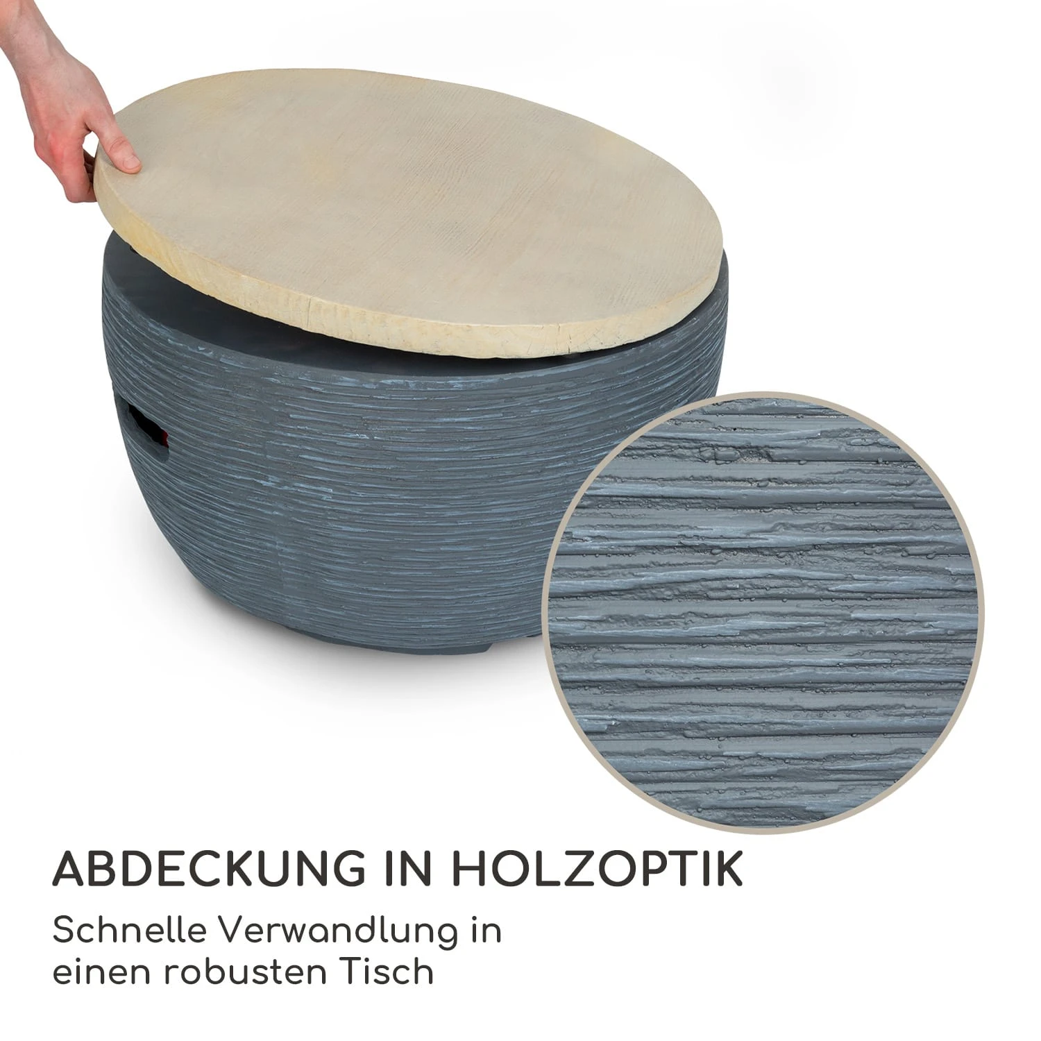 Vitina Gas-Feuerstelle 40.000BTU/13kW Abdeckung Edelstahlbrenner 4 Vitina Gas-Feuerstelle 40.000BTU/13kW Abdeckung Edelstahlbrenner – Bild 4