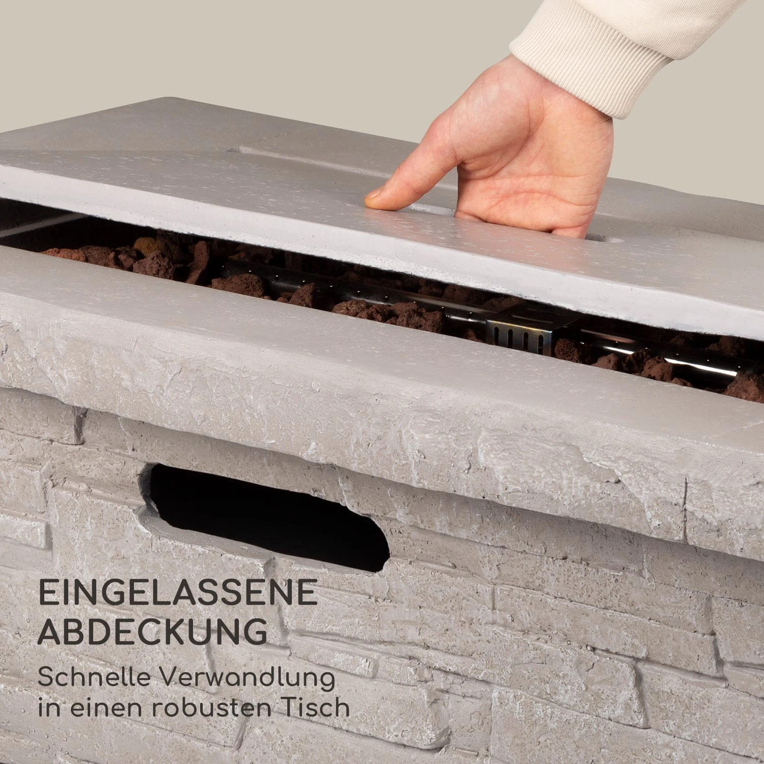 Anafi Gas-Feuerstelle 40.000BTU/13kW Abdeckung Edelstahlbrenner 4 Anafi Gas-Feuerstelle 40.000BTU/13kW Abdeckung Edelstahlbrenner – Bild 4