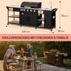 Jersey Outdoor Kitchen Gasgrill Spüle 20,7 KW 5+1 Brenner Mobil 13 Jersey Outdoor Kitchen Gasgrill Spüle 20,7 KW 5+1 Brenner Mobil -Einrichtungsgeschäft 10039854 de 0006 usp