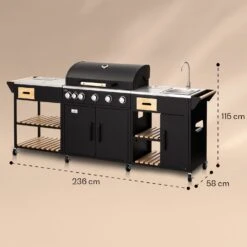 Jersey Outdoor Kitchen Gasgrill Spüle 20,7 KW 5+1 Brenner Mobil 15 Jersey Outdoor Kitchen Gasgrill Spüle 20,7 KW 5+1 Brenner Mobil -Einrichtungsgeschäft 10039854 yy 0008 dimensions