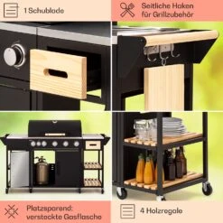 Jersey Outdoor Kitchen Gasgrill 20,7 KW 5+1 Brenner Mobil Regenschutz 12 Jersey Outdoor Kitchen Gasgrill 20,7 KW 5+1 Brenner Mobil Regenschutz -Einrichtungsgeschäft 10039855 de 0005 usp