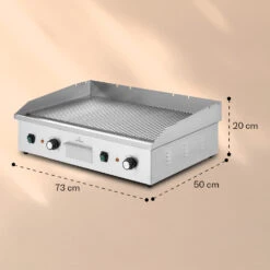 Grillmeile 4400 Elektrogrill Plancha 2x2200W Grillplatte Edelstahl -Einrichtungsgeschäft 10039916 yy 0008 dimensions