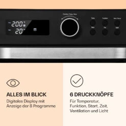 Prime Air Heißluftfritteuse 1500W 23l Timer 8 Programme 10 Prime Air Heißluftfritteuse 1500W 23l Timer 8 Programme -Einrichtungsgeschäft 10040025 de 0004 logo