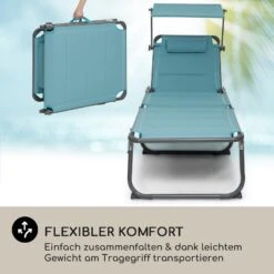Amalfi Sonnenliege 70 X 37 X 200 Cm Sonnenblende 5-stufige Rückenlehne Stahlrohr Witterungsbeständig -Einrichtungsgeschäft 10040074 de 0005 logo