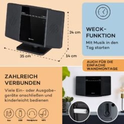 V14.2 Vertical-Stereoanlage CD FM Tuner BT USB AUX -Einrichtungsgeschäft 10040078 de 0007 usp