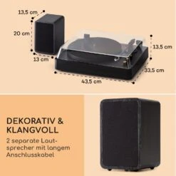 TT-Play Prime Plattenspieler Stereo Riemenantrieb 33 1/3 & 45 U/min -Einrichtungsgeschäft 10040094 de 0006 usp