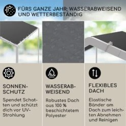 Blumfeldt La Rochelle Gazebo Schrägdach UV 50+ Aluminium Polyester 6 Blumfeldt La Rochelle Gazebo Schrägdach UV 50+ Aluminium Polyester -Einrichtungsgeschäft 10040098 de 0002 logo