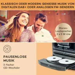 Franklin Stereoanlage Plattenspieler 3-fach-CD-Player BT Kassetten AUX USB-Port -Einrichtungsgeschäft 10040149 de 0003 usp