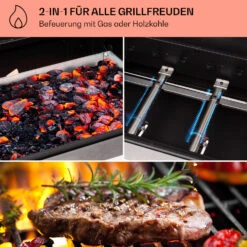 Kingsville 3.1 Kombigrill Gas + Kohle 10,9 KW 3+1 Brenner 10 Kingsville 3.1 Kombigrill Gas + Kohle 10,9 KW 3+1 Brenner -Einrichtungsgeschäft 10040270 de 0003 usp
