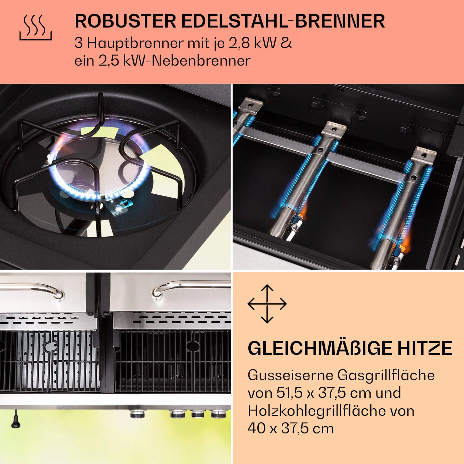 Kingsville 3.1 Kombigrill Gas + Kohle 10,9 KW 3+1 Brenner 5 Kingsville 3.1 Kombigrill Gas + Kohle 10,9 KW 3+1 Brenner – Bild 5