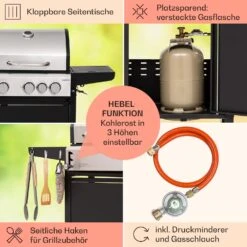 Kingsville 3.1 Kombigrill Gas + Kohle 10,9 KW 3+1 Brenner 13 Kingsville 3.1 Kombigrill Gas + Kohle 10,9 KW 3+1 Brenner -Einrichtungsgeschäft 10040270 de 0006 usp