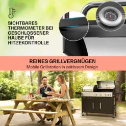 Kingsville 4.1 Kombigrill Gas + Kohle 13,7 KW 4+1 Brenner -Einrichtungsgeschäft 10040271 de 0004 usp
