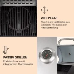 Lucifer 2 Gasgrill 2 X 3,6 KW Brenner 45x45cm Grill Edelstahl Mobil -Einrichtungsgeschäft 10040279 de 0004 logo