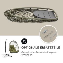 Biarritz Individuelle Hängesessel PE Aluminium Polyrattan 130 Kg -Einrichtungsgeschäft 10040300 de 0005 usp