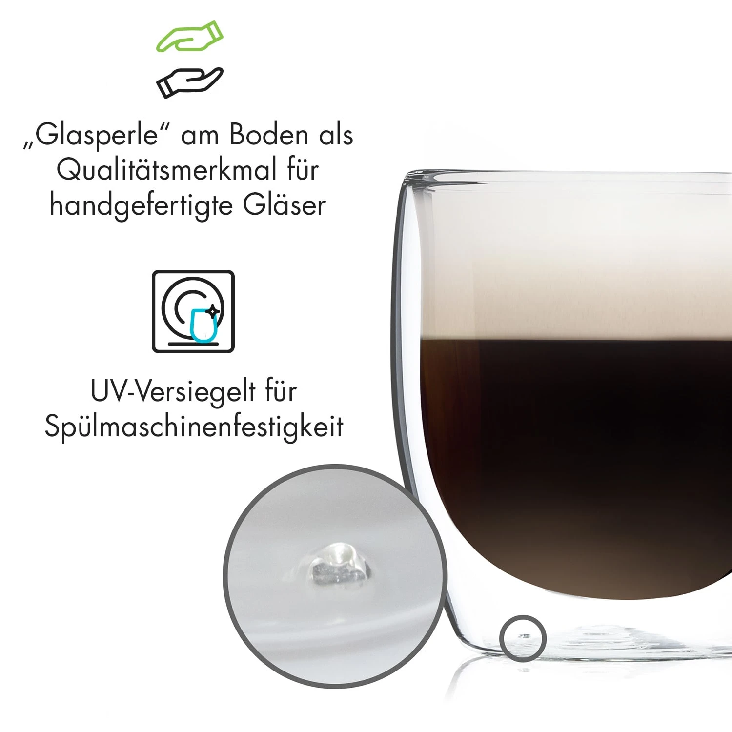 Glaswerk Altino Doppelwandige Thermogläser 250 Ml Handgemacht Borosilikatglas 6 Glaswerk Altino Doppelwandige Thermogläser 250 Ml Handgemacht Borosilikatglas – Bild 6