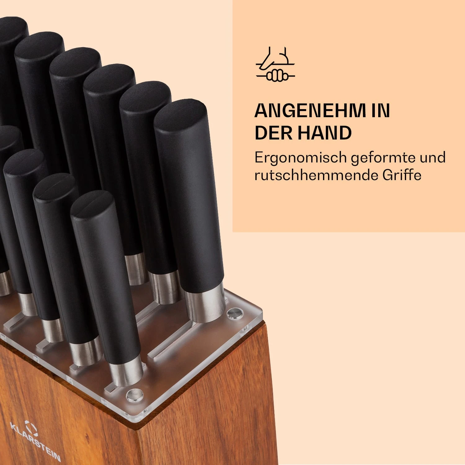 Kitano XL 13tlg. Messer-Set Mit Block 12 Messer Stahl Edler Holzblock 6 Kitano XL 13tlg. Messer-Set Mit Block 12 Messer Stahl Edler Holzblock – Bild 6