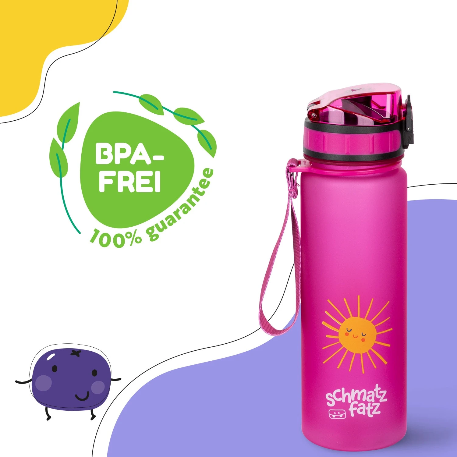 Schmatzfatz Trinkflasche Sportflasche 500 Ml 24 Cm Tritan 2 Schmatzfatz Trinkflasche Sportflasche 500 Ml 24 Cm Tritan – Bild 2