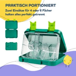 Junior Lunchbox 6 Fächer 21,3 X 15 X 4,5 Cm (BxHxT) BPA-frei -Einrichtungsgeschäft 10040342 de 0004 usp