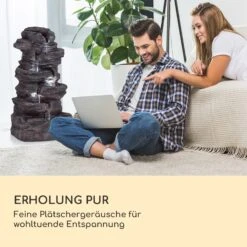 Stonehenge XL Solarbrunnen LED-Beleuchtung Polyresin Li-Ionen-Akku -Einrichtungsgeschäft 10040348 de 0006 logo