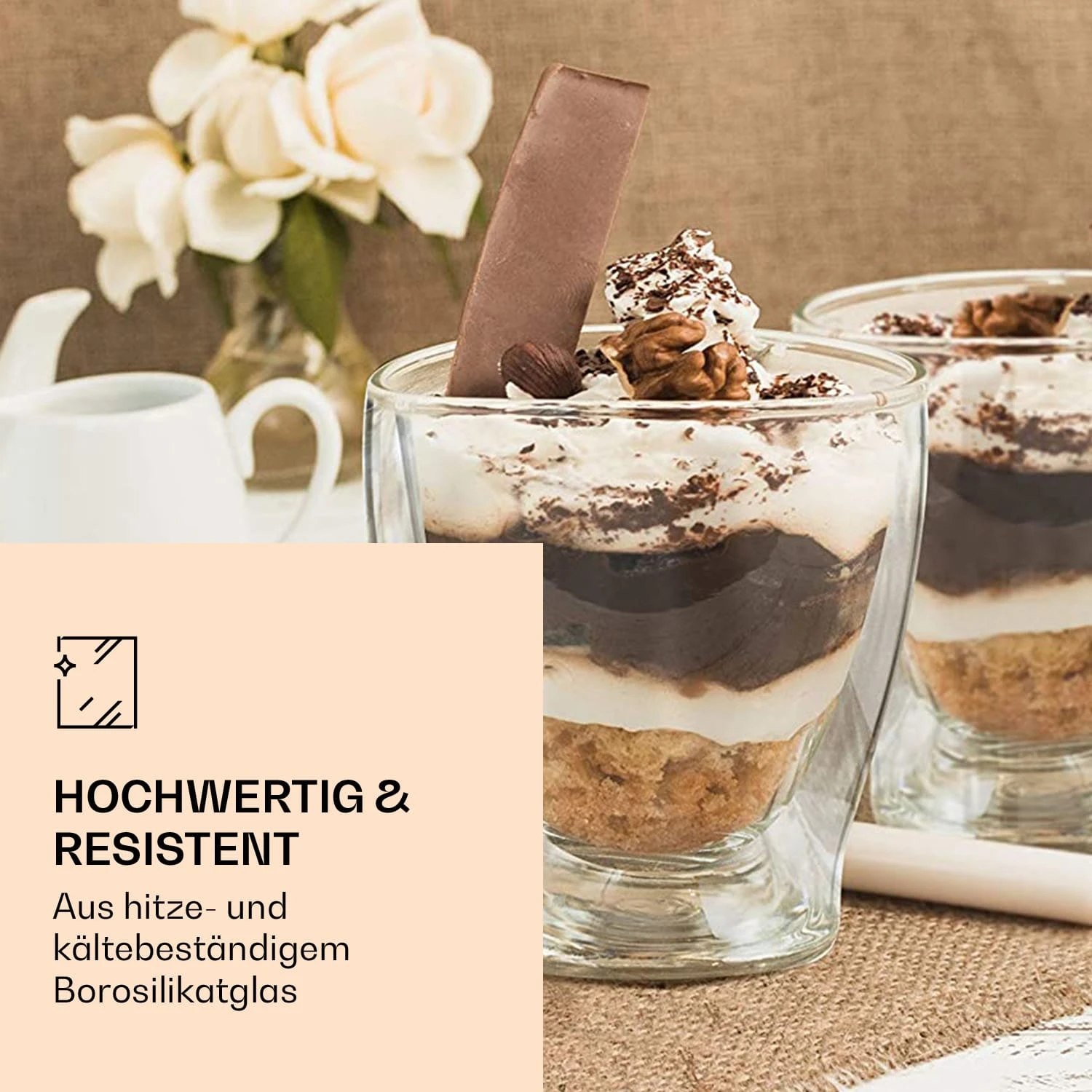 DUOS Doppelwandiges Thermoglas 200 Ml Borosilikatglas Handgemacht 3 DUOS Doppelwandiges Thermoglas 200 Ml Borosilikatglas Handgemacht – Bild 3