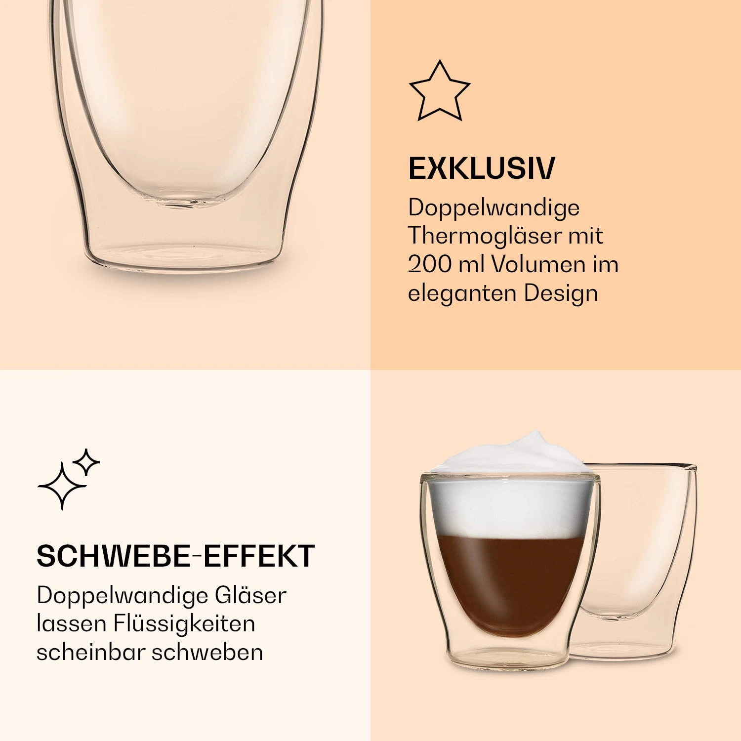 DUOS Doppelwandiges Thermoglas 200 Ml Borosilikatglas Handgemacht 6 DUOS Doppelwandiges Thermoglas 200 Ml Borosilikatglas Handgemacht – Bild 6