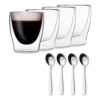 DUOS Doppelwandiges Glas 200 Ml Thermofunktion Inkl. Edelstahl-Löffel