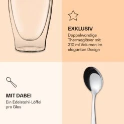 DUOS Doppelwandiges Glas 310 Ml Thermofunktion Inkl. Edelstahl-Löffel -Einrichtungsgeschäft 10040402 de 0006 logo