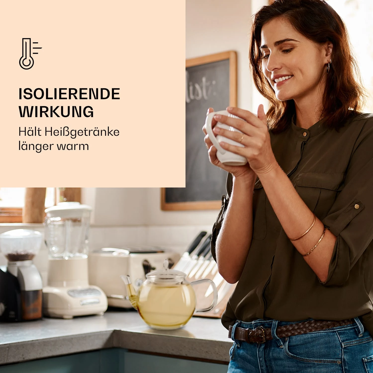 Bedida Teekanne 800ml + 6xTeeblume Grün 4 Bedida Teekanne 800ml + 6xTeeblume Grün – Bild 4