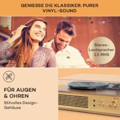 Berklee TT Classic Plattenspieler Riemenantrieb 33,3 & 45 U/min Stereo -Einrichtungsgeschäft 10040458 de 0003 usp