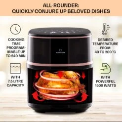 Air Bloom Heißluftfritteuse Dampffunktion 1500W 7,5 Liter 16 Programme -Einrichtungsgeschäft 10040495 uk 0003 usp
