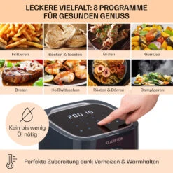Crisp-Pro Heißluftfritteuse Air Fryer 1400W 2,8 Ltr Timer Edelstahl 8 Crisp-Pro Heißluftfritteuse Air Fryer 1400W 2,8 Ltr Timer Edelstahl -Einrichtungsgeschäft 10040698 de 0003 usp