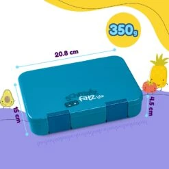 Schmatzfatz By Lite Lunchbox 6 Fächer 20,8x4,5x15 Cm BPA-frei Tritan -Einrichtungsgeschäft 10040718 yy 0008 dimensions