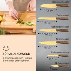 Kazuno Messerset 7 Teile Magnetischer Block PVD Titanium-Beschichtung -Einrichtungsgeschäft 10040726 de 0005 usp